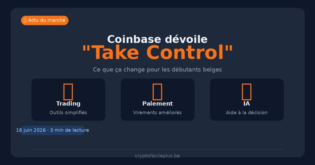 Coinbase mise à jour Take Control 2026 - nouveaux outils trading paiement IA